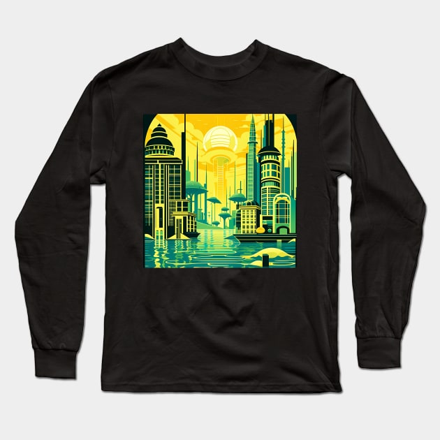 Bioshock inspired art deco (2) Long Sleeve T-Shirt by IOANNISSKEVAS